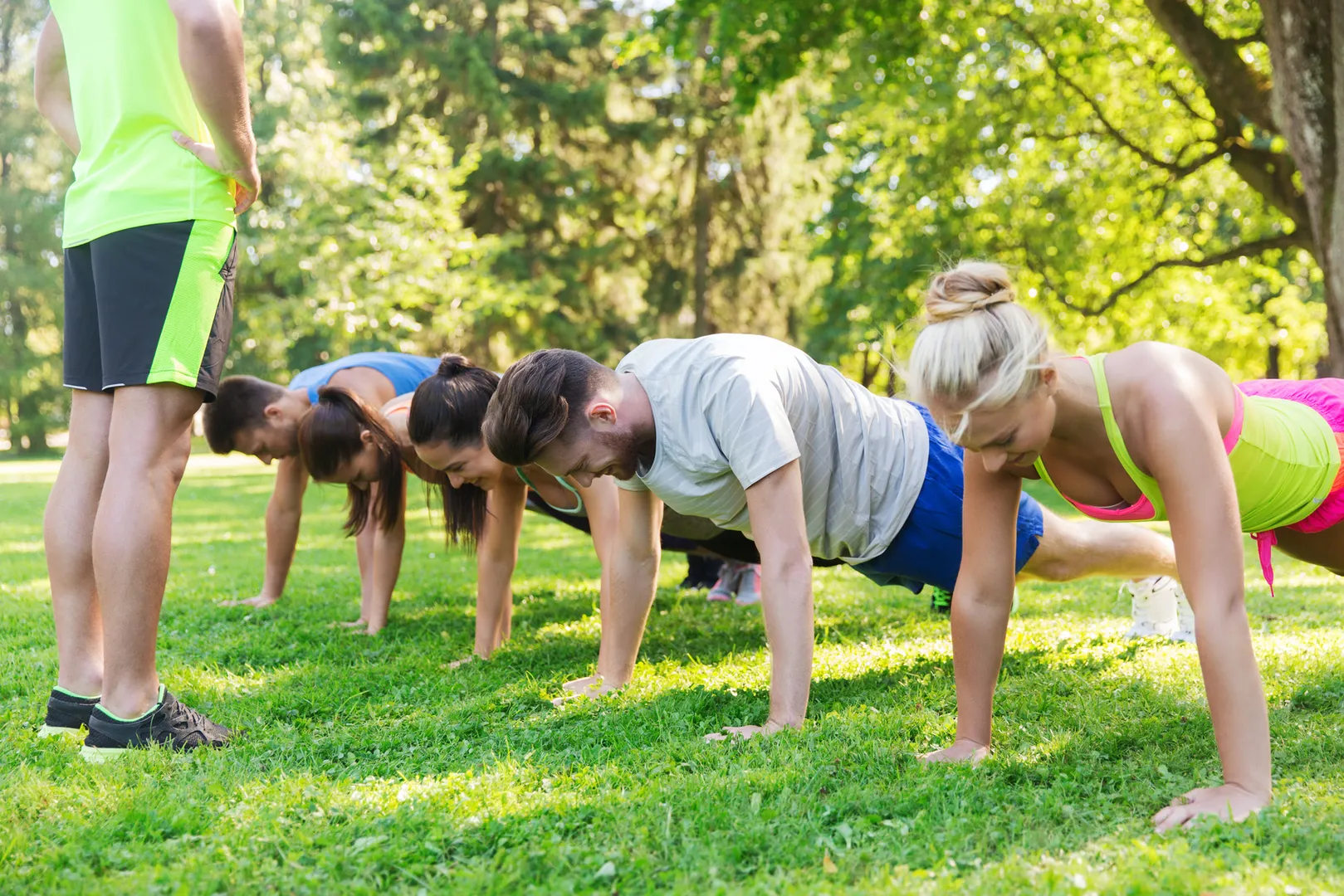 Un bootcamp en plein air, dans un parc